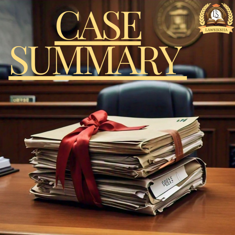 Case summary case law